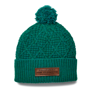 Black Diamond Cable Cuff Pom Beanie - Laurel Green