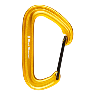 Litewire Carabiner in Yellow, Black wiregate.