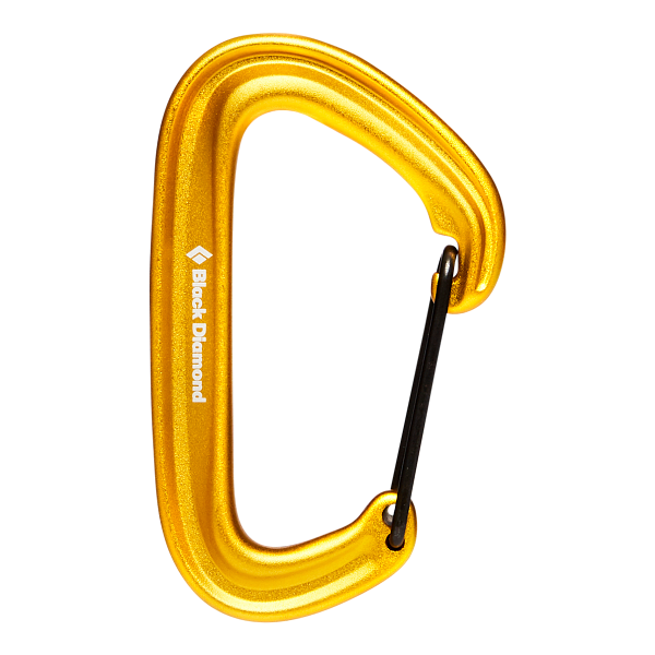 Litewire Carabiner in Yellow, Black wiregate.
