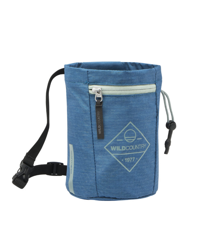 Wild Country Syncro Chalk Bag in Blue with Wild Country Graphic