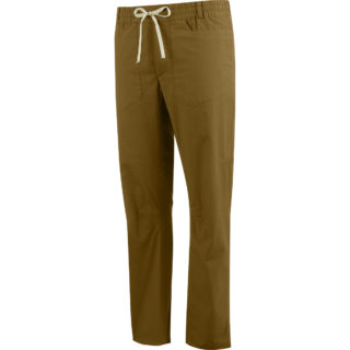 Wild Country Flow Pant in Moab with white draw string and small wild country logo.