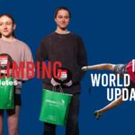 Erin McNeice, Emma Edwards and Dayan Akhtar at the IFSC Boulder World Cup in Bern